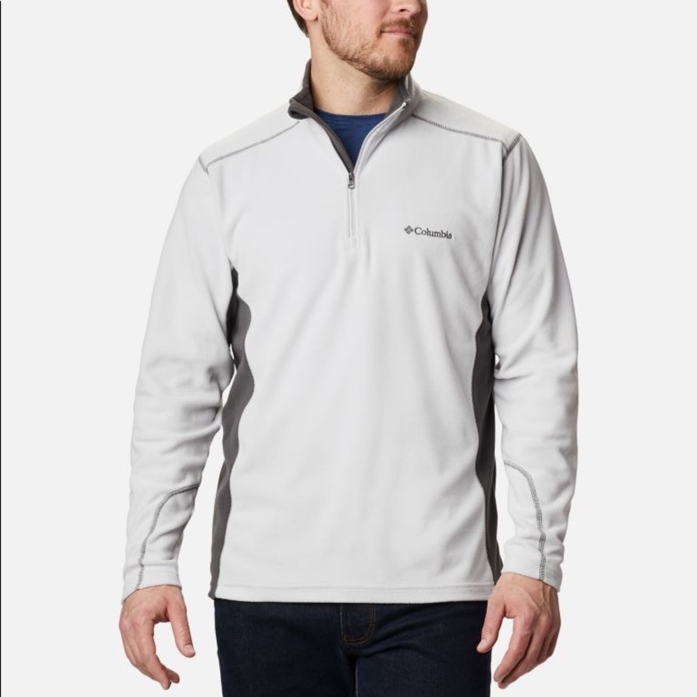NWT Men’s Size Large Pine Ridge Half-zip Pullover Fleece Jacket In gray